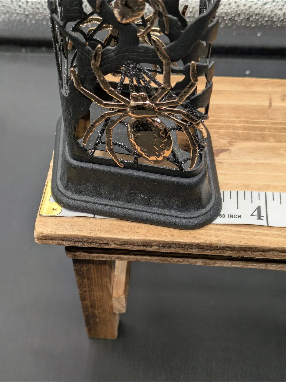 Bath & Body Works Black and Gold Spider Cutout Soap Dispenser Holder